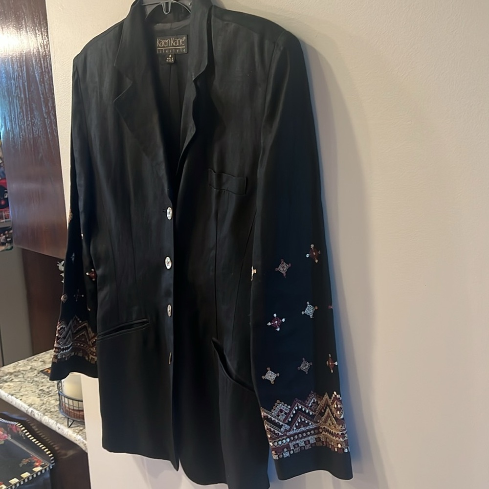 Karen Kane Black Embellished Women's Jacket